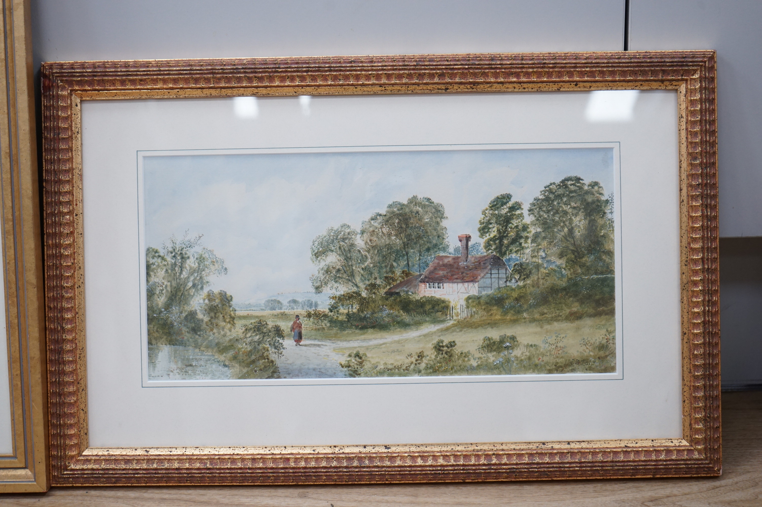 Henry John Kinnaird (1861-1929), watercolour, ‘The Thames near Cookham’, signed and inscribed together with another, largest 27 x 39cm